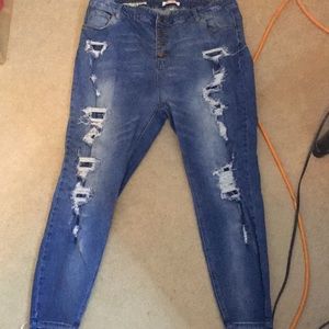 High rise ankle jeggings